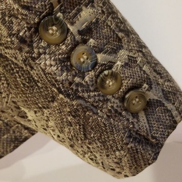 💥Chico's Animal Print Metallic Blazer - Picture 6 of 8